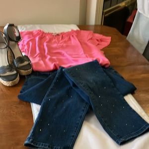 Nanette Lepore  pullover ruffle blouse ,MADEMOISELLE PINK